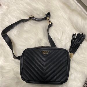 Black Victoria’s Secret Fanny Pack Belt Bag with Tassel